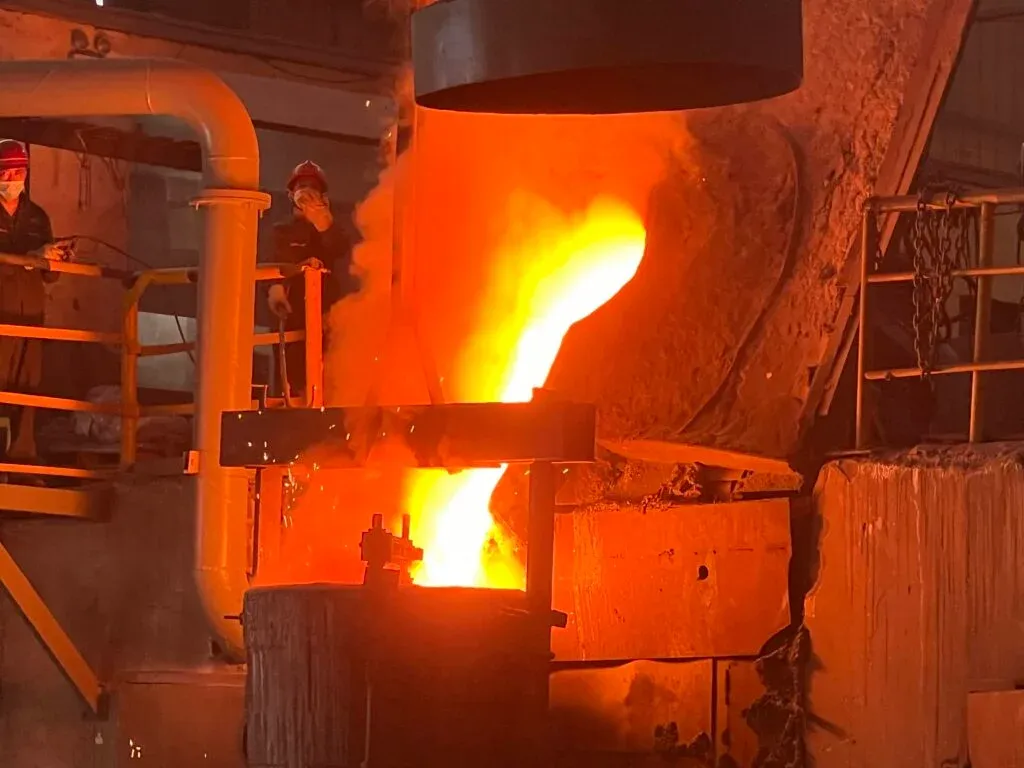 ATF foundry pouring molten metal