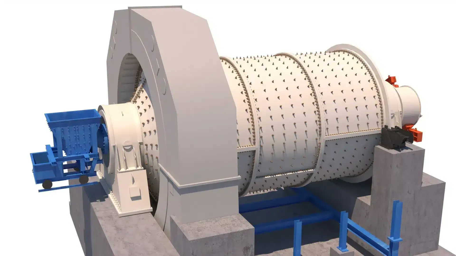 Ball mill end liners for feed and discharge heads manufactured by ATF